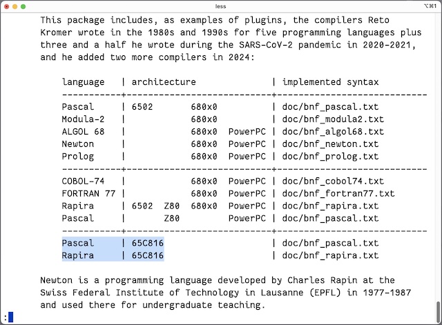 programming languages